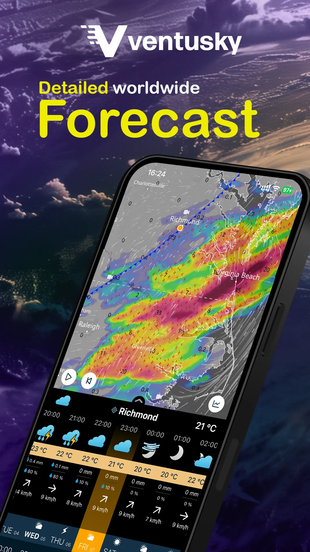 Ventusky: Weather Maps & Radar | Indus Appstore | Screenshot