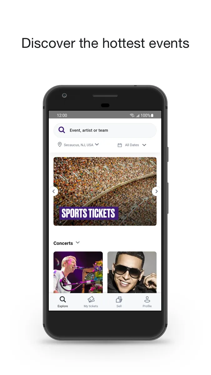 StubHub - Live Event Tickets | Indus Appstore | Screenshot