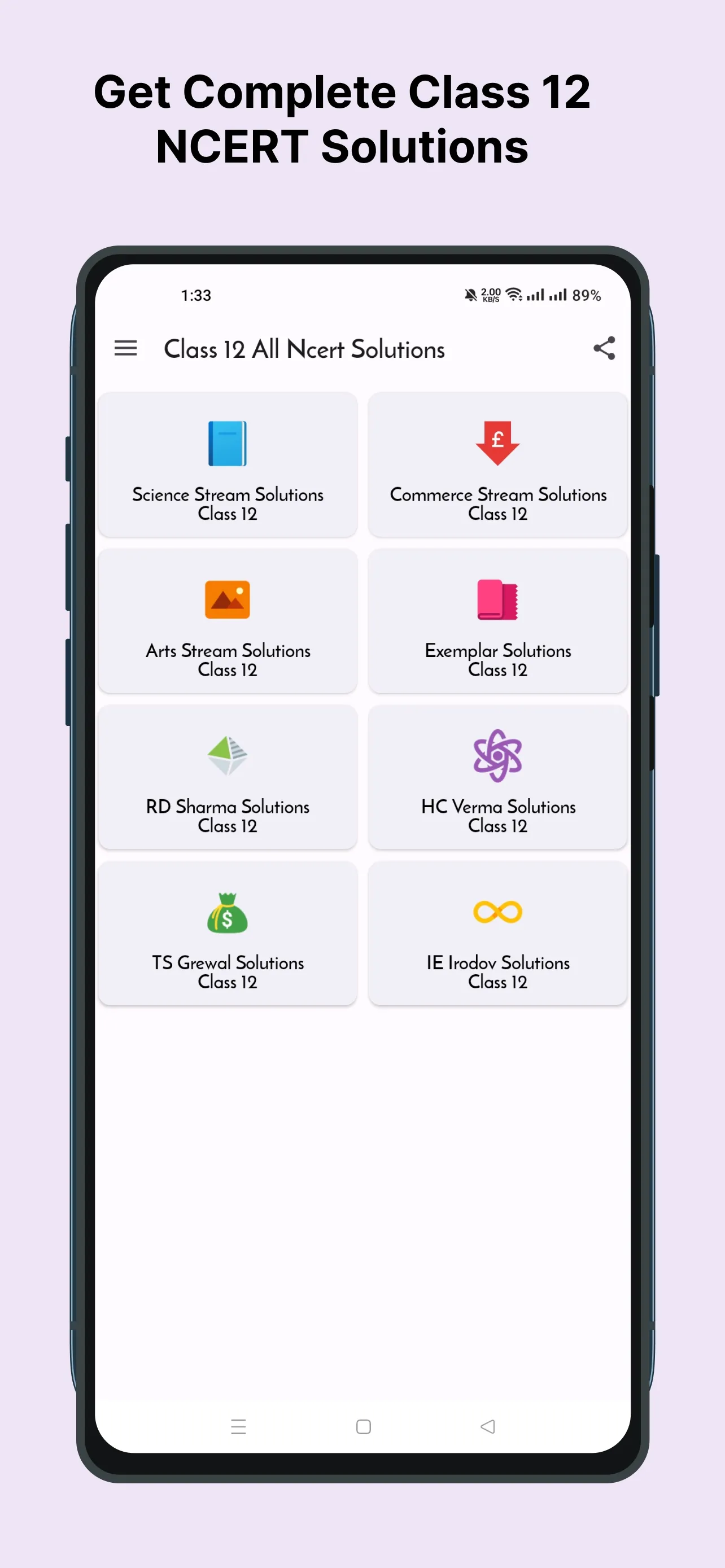 Class 12 NCERT Solutions | Indus Appstore | Screenshot