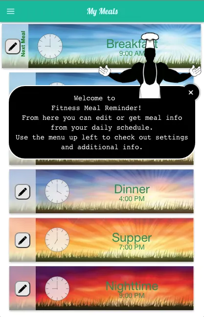 Fitness Meal Reminder | Indus Appstore | Screenshot