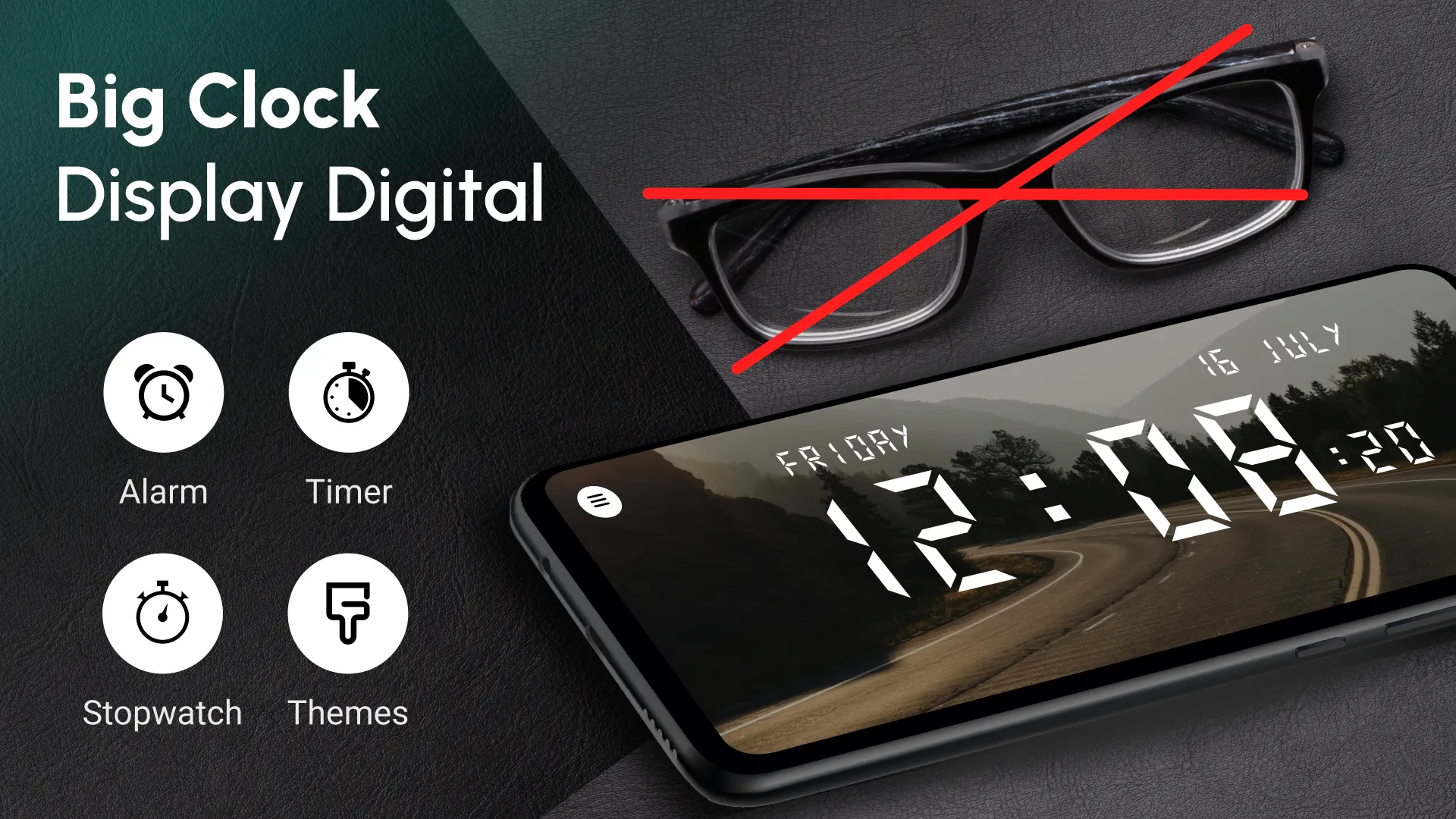 Big Clock Display: Digital | Indus Appstore | Screenshot