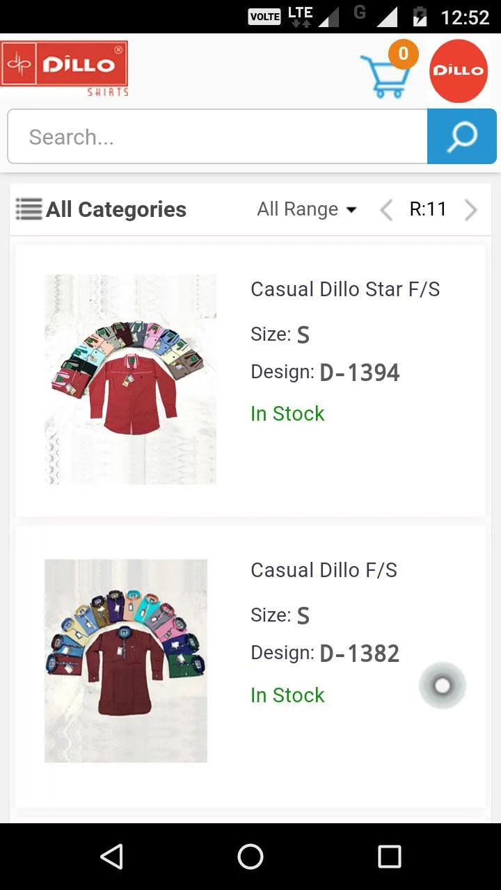 Dillo Shirts | Indus Appstore | Screenshot