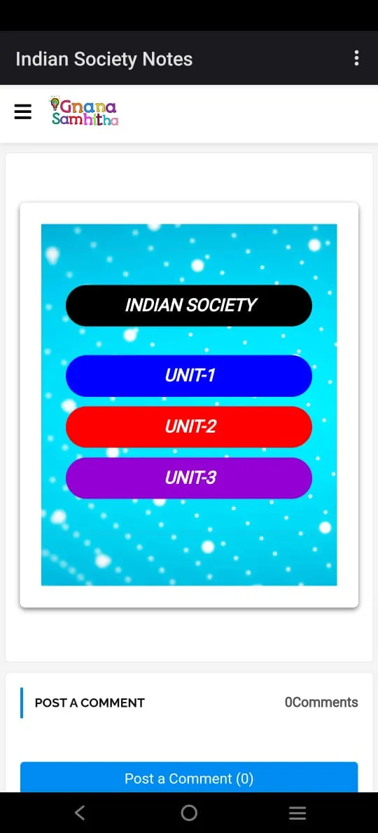 Indian Society Notes | Indus Appstore | Screenshot