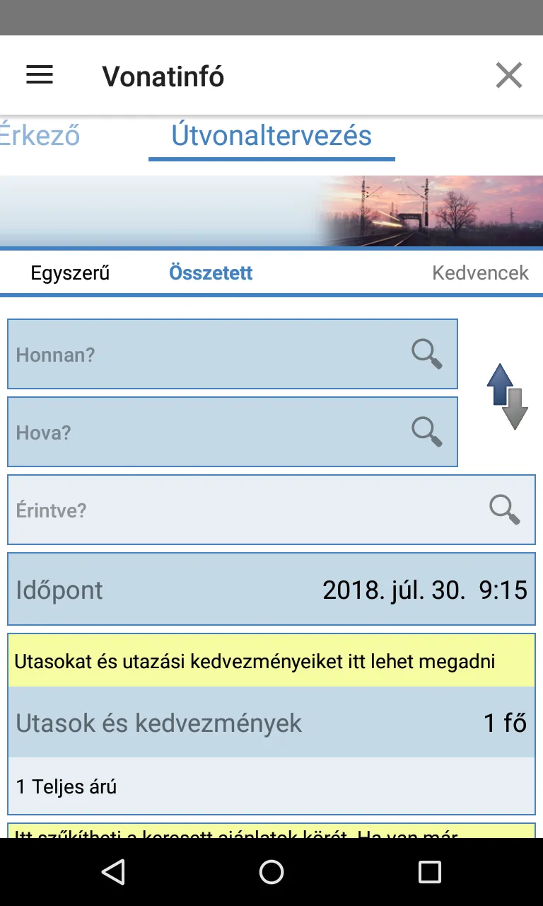 Vonatinfó | Indus Appstore | Screenshot