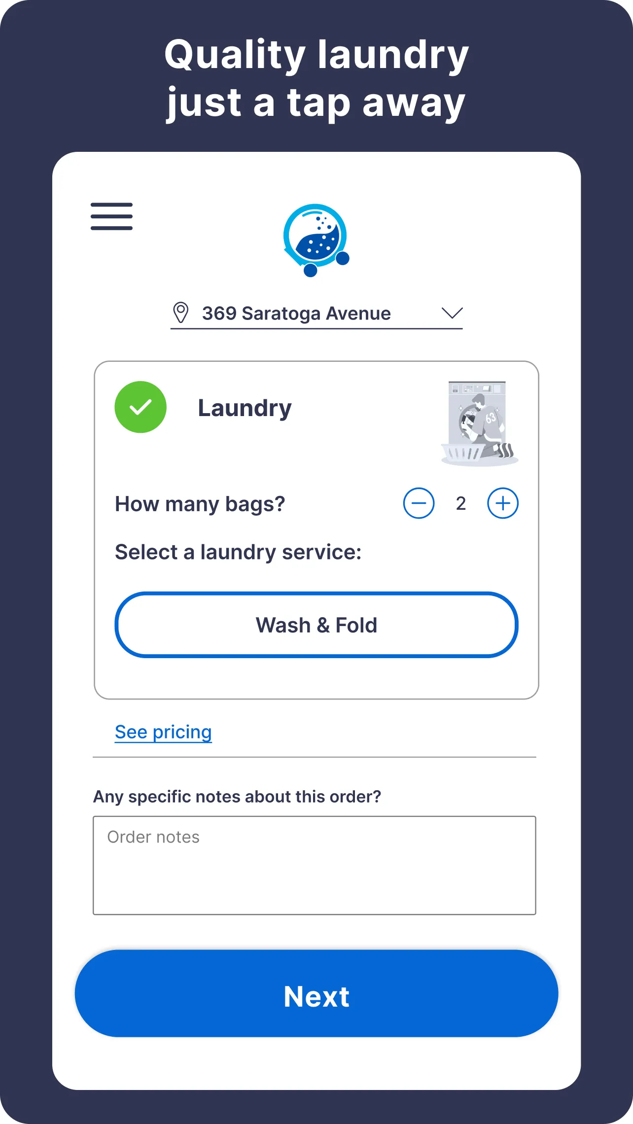 My Mobile Laundry | Indus Appstore | Screenshot