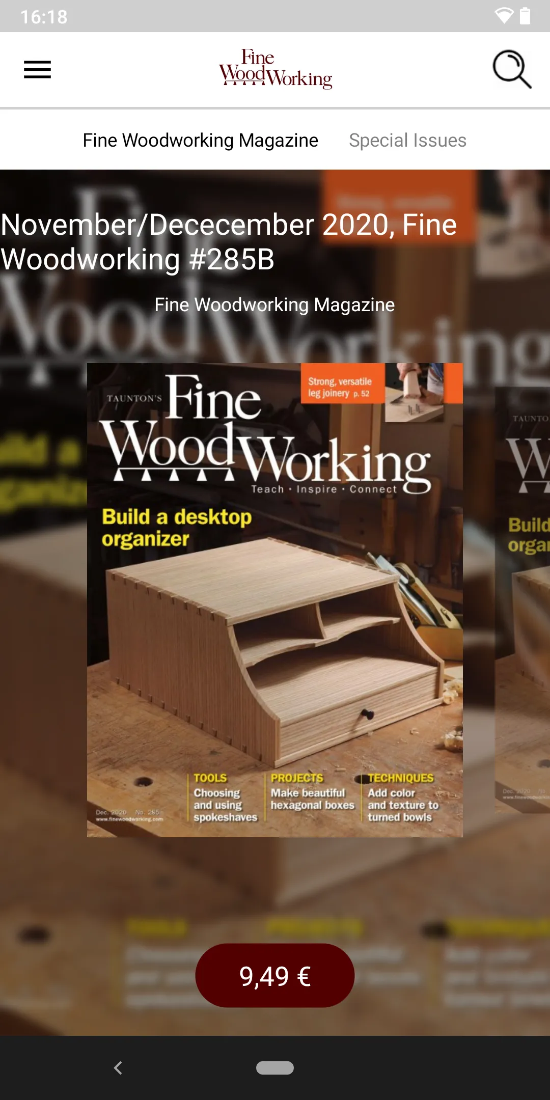 Fine Woodworking Magazine | Indus Appstore | Screenshot