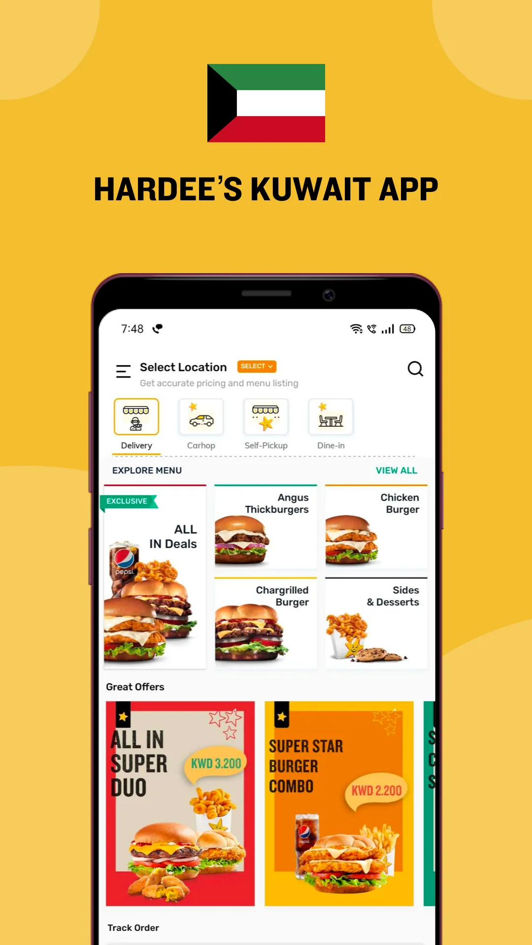 Hardee's Kuwait - order online | Indus Appstore | Screenshot