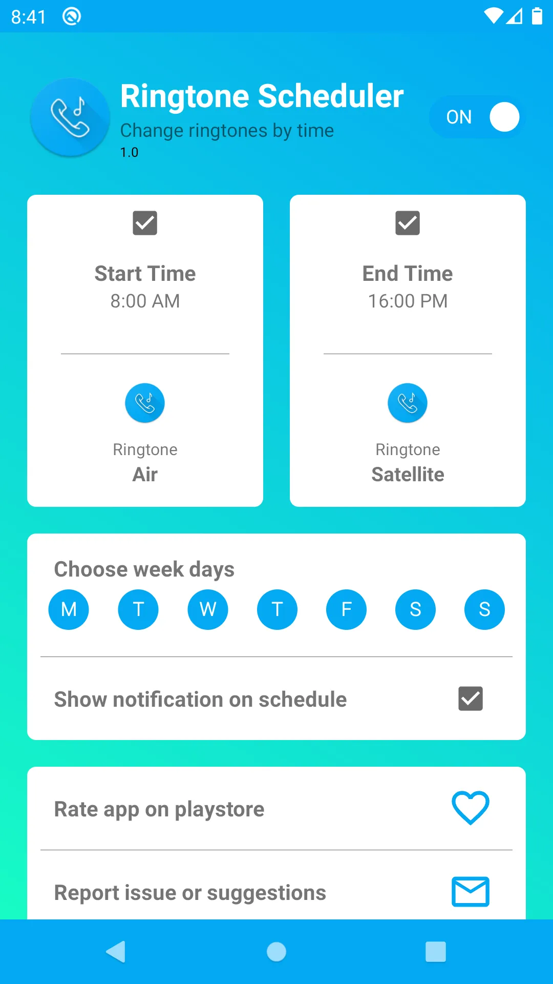 Ringtone Scheduler - Automate | Indus Appstore | Screenshot