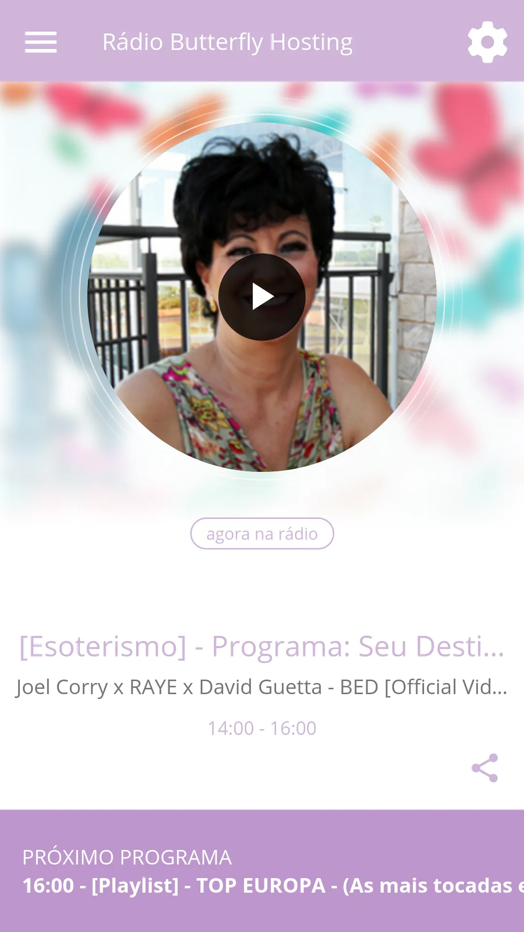 Rádio Butterfly Hosting | Indus Appstore | Screenshot