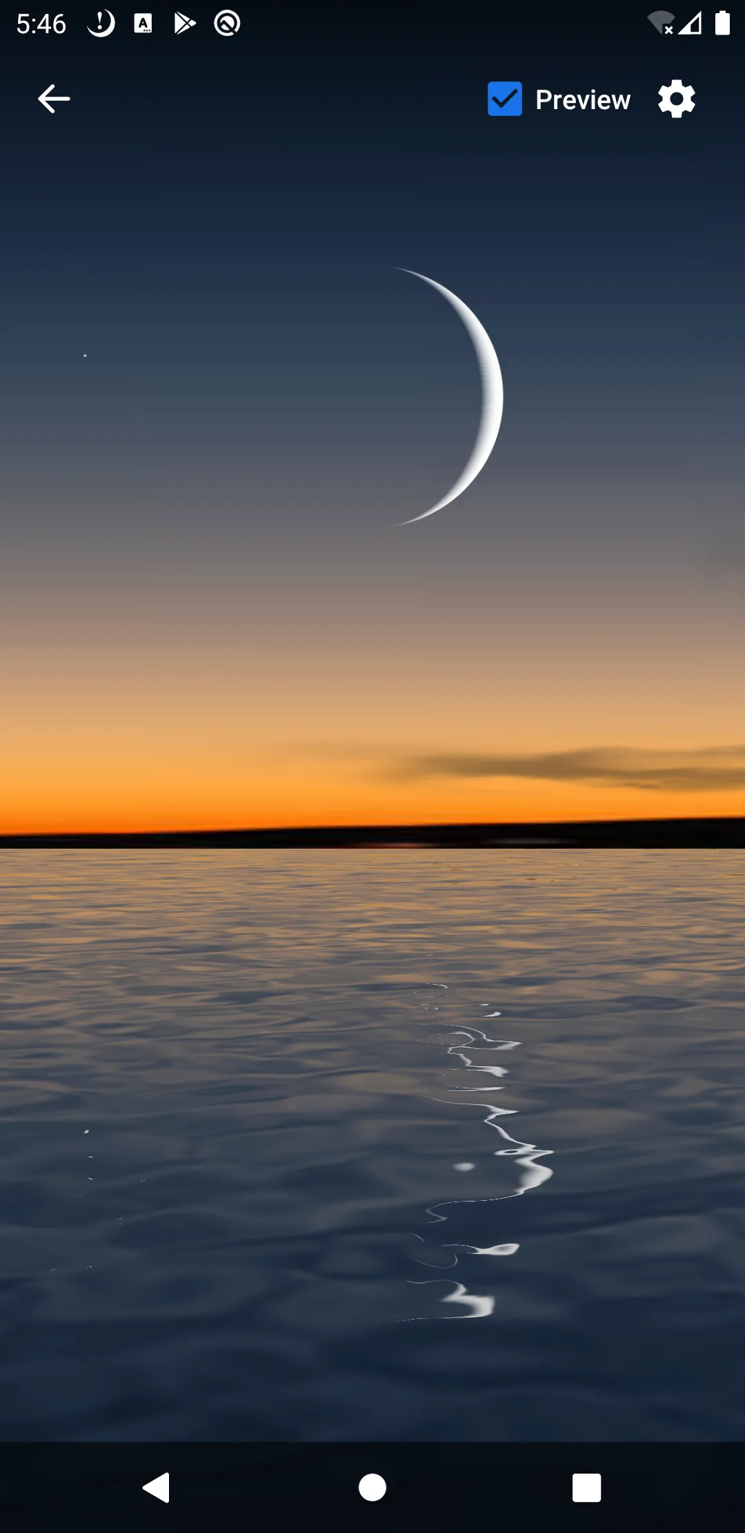 Moon Over Water Live Wallpaper | Indus Appstore | Screenshot