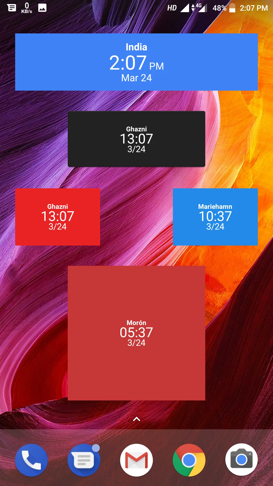 World Clock Widget | Indus Appstore | Screenshot