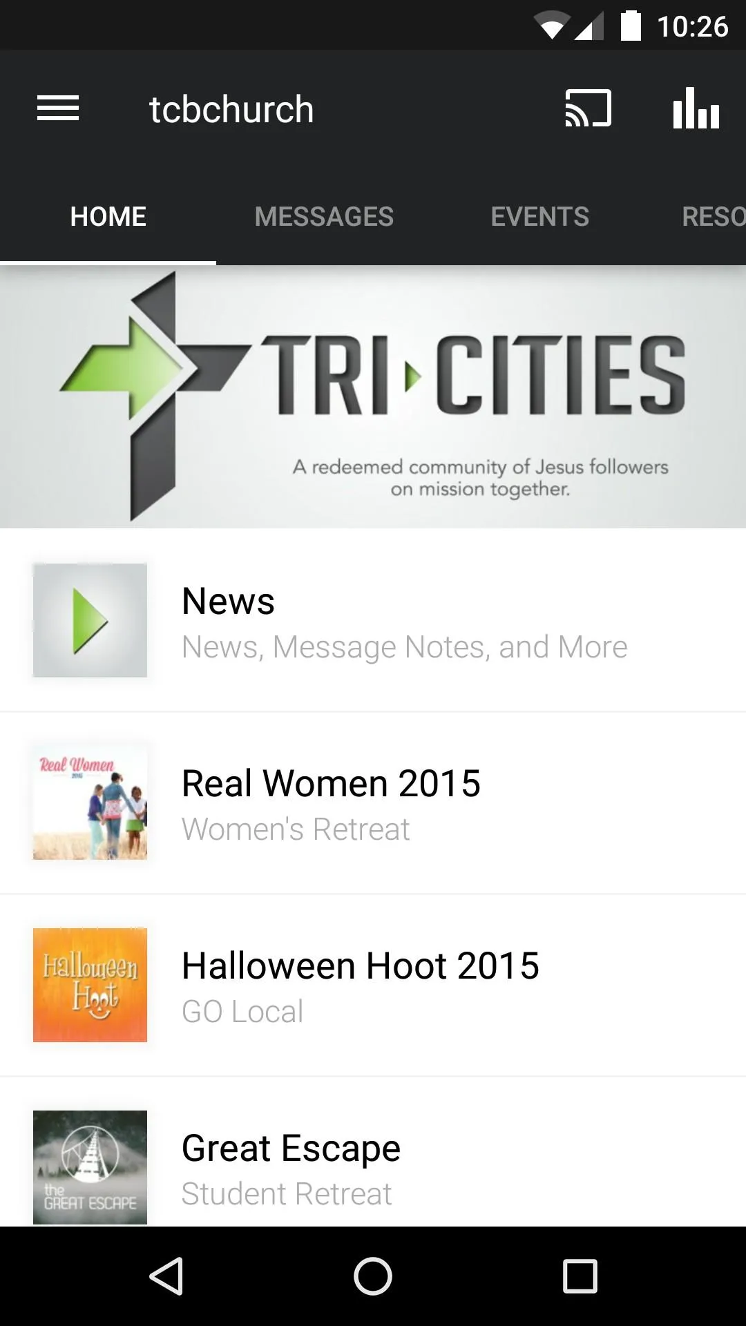 Tri-Cities Baptist Church | Indus Appstore | Screenshot