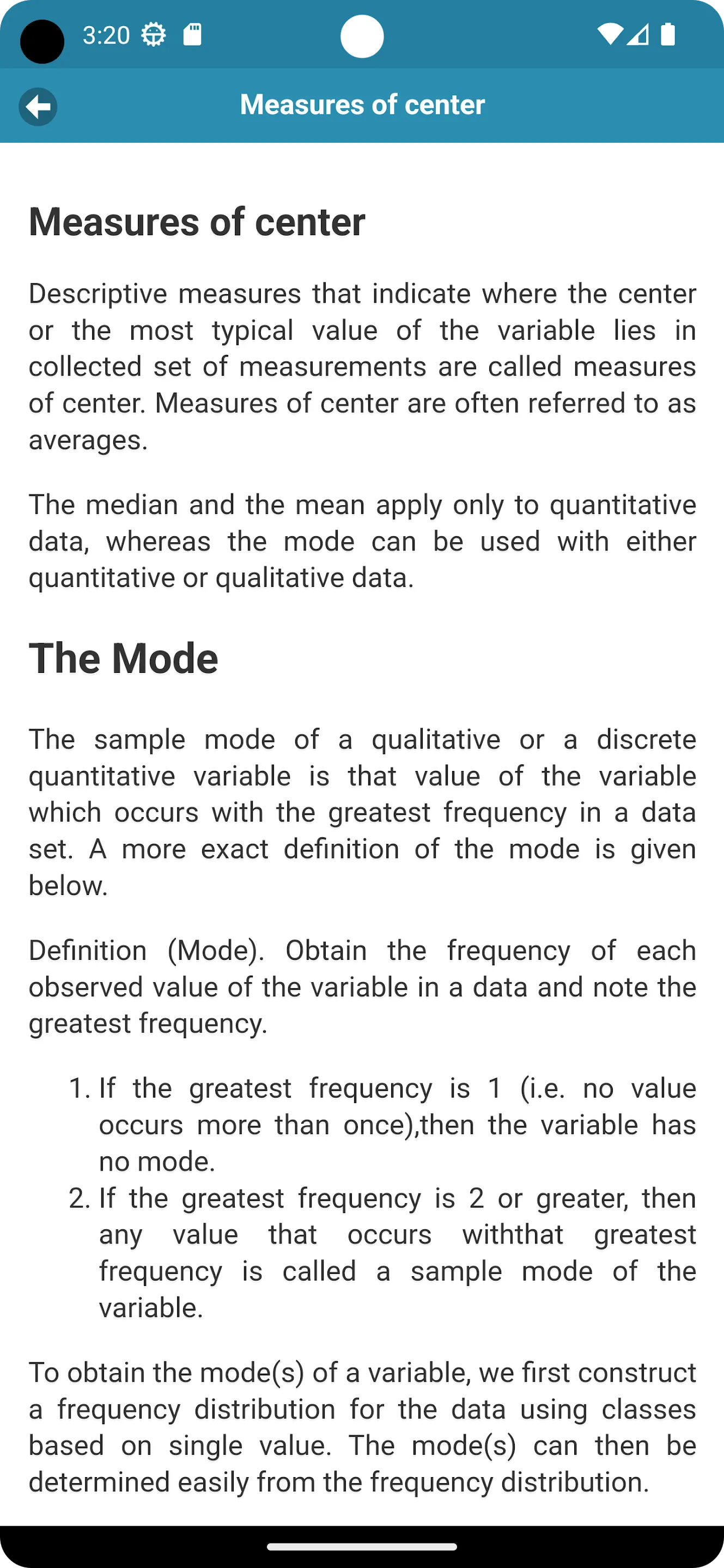 Basics of Statistics | Indus Appstore | Screenshot