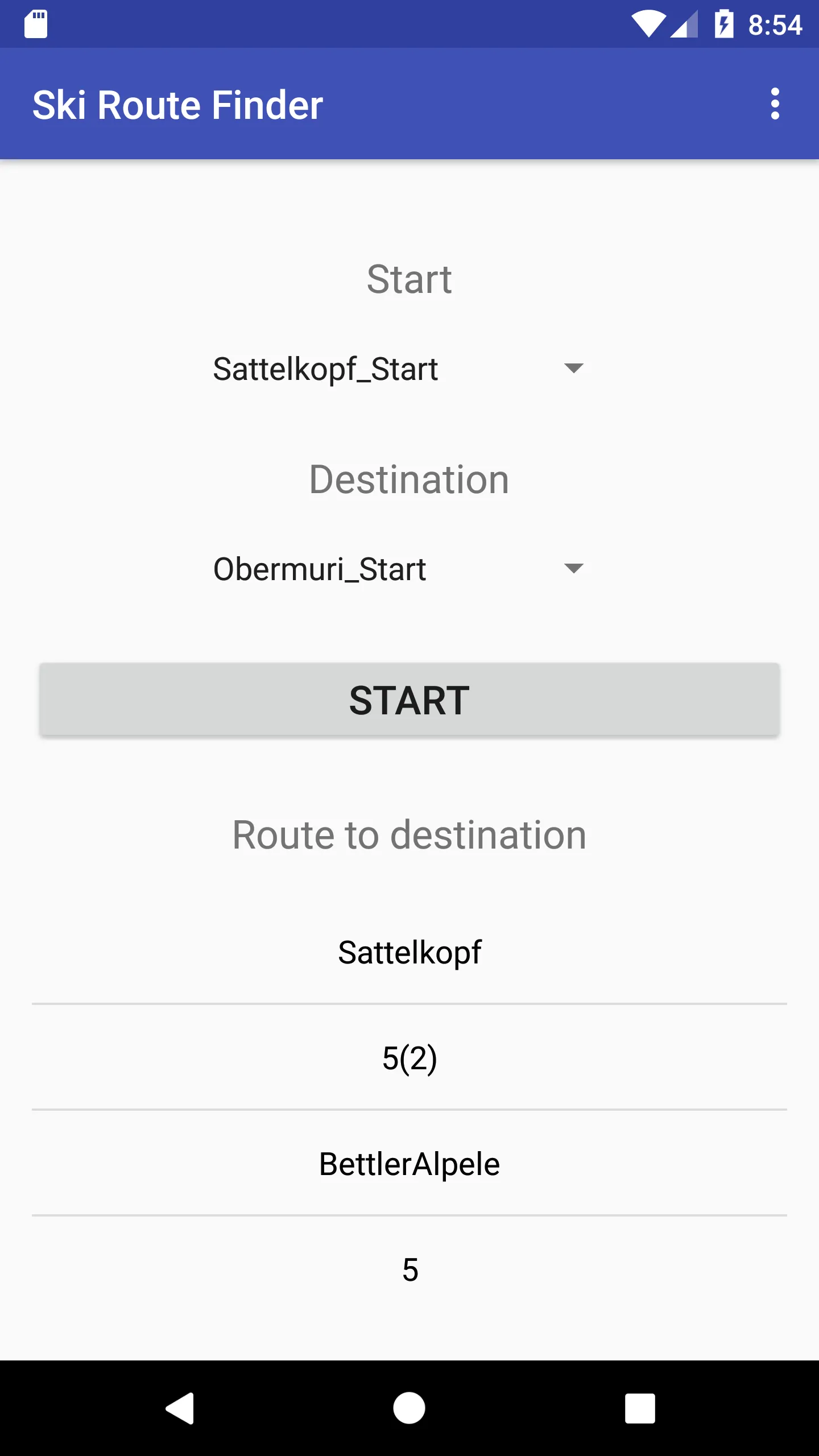 Ski Connection Finder (Demo) | Indus Appstore | Screenshot