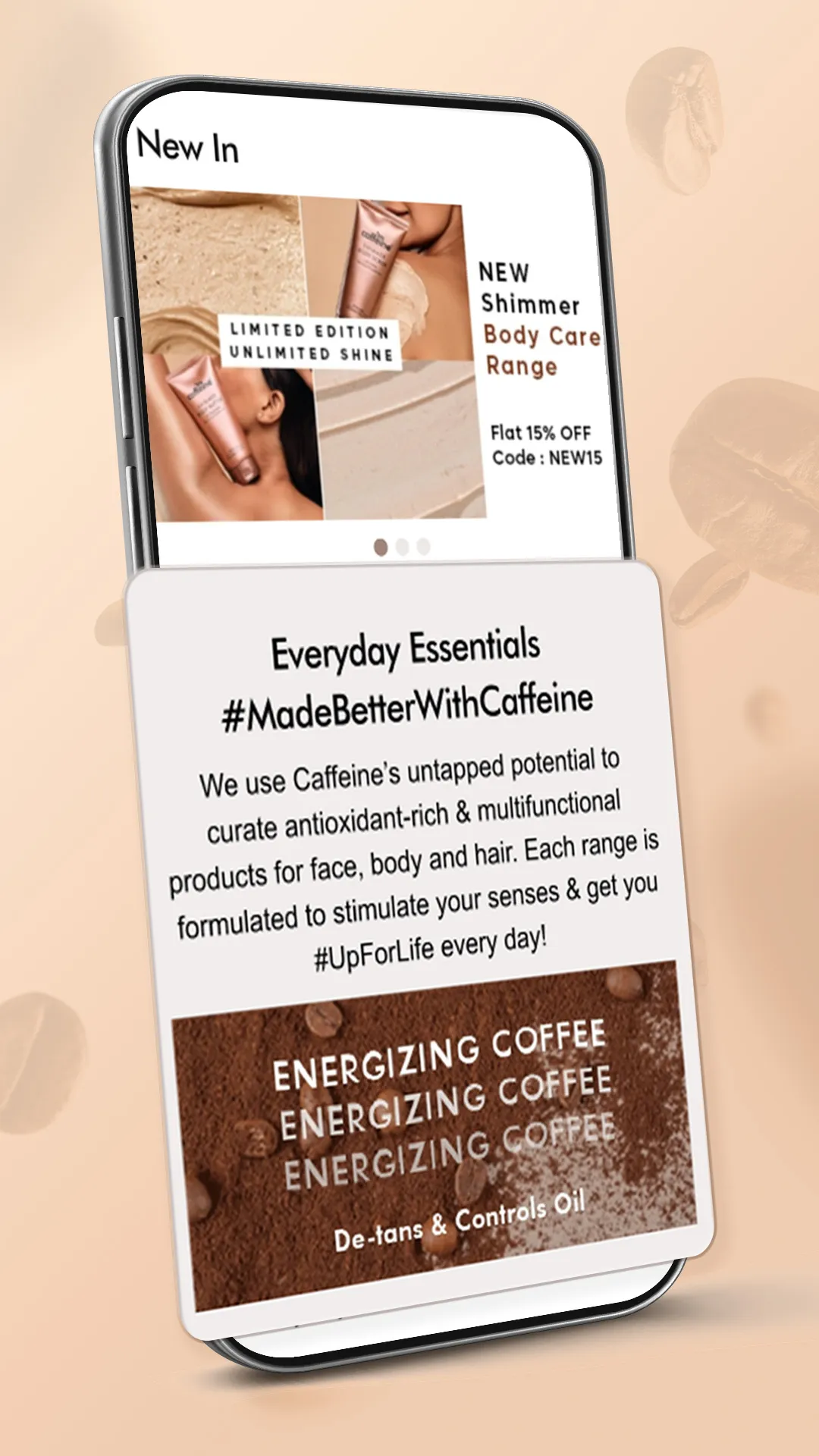 mCaffeine: Natural Skin Care | Indus Appstore | Screenshot