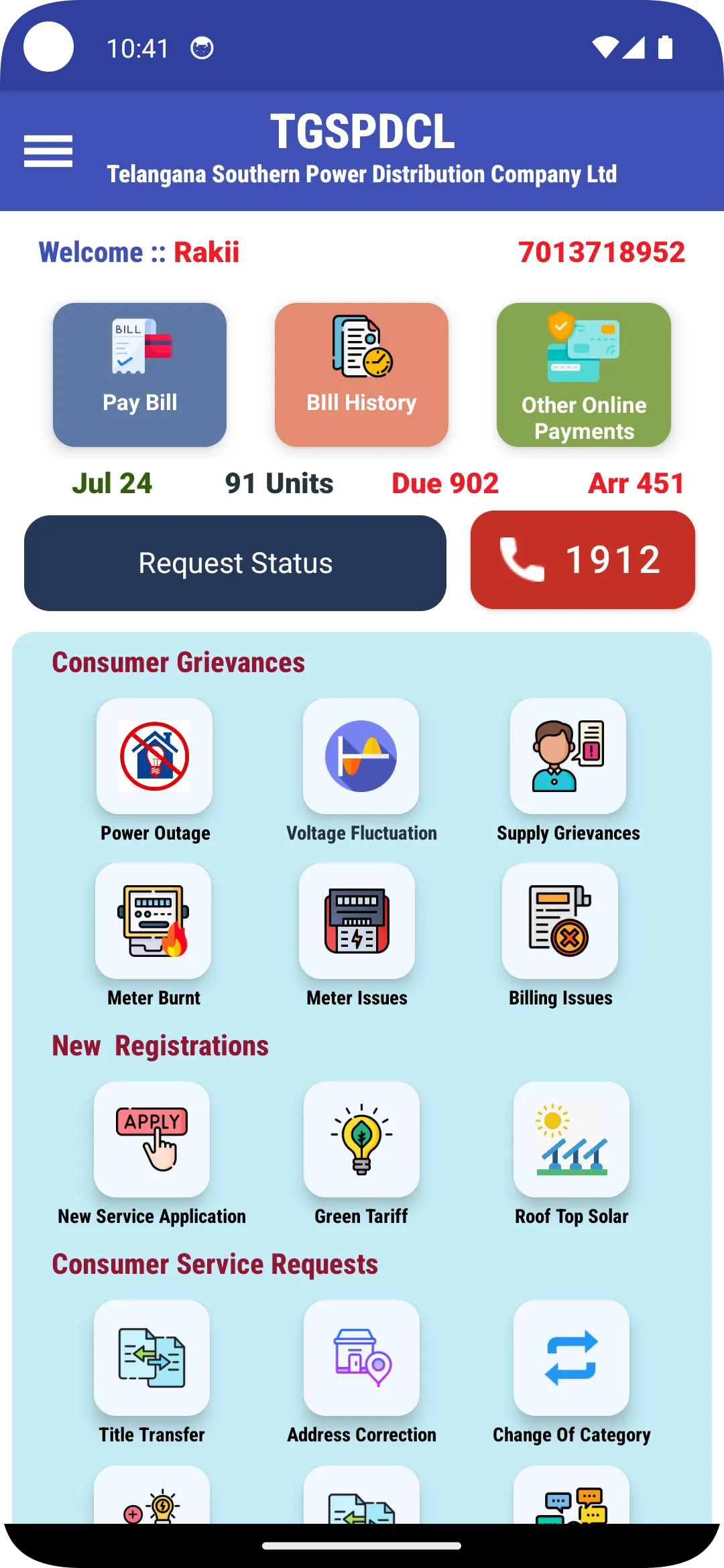 TGSPDCL Citizen App | Indus Appstore | Screenshot
