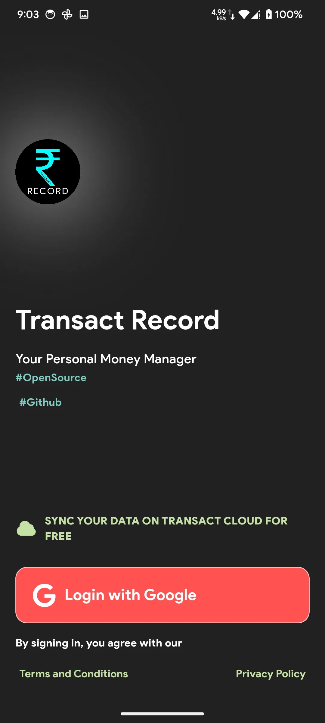 Transact Record | Indus Appstore | Screenshot