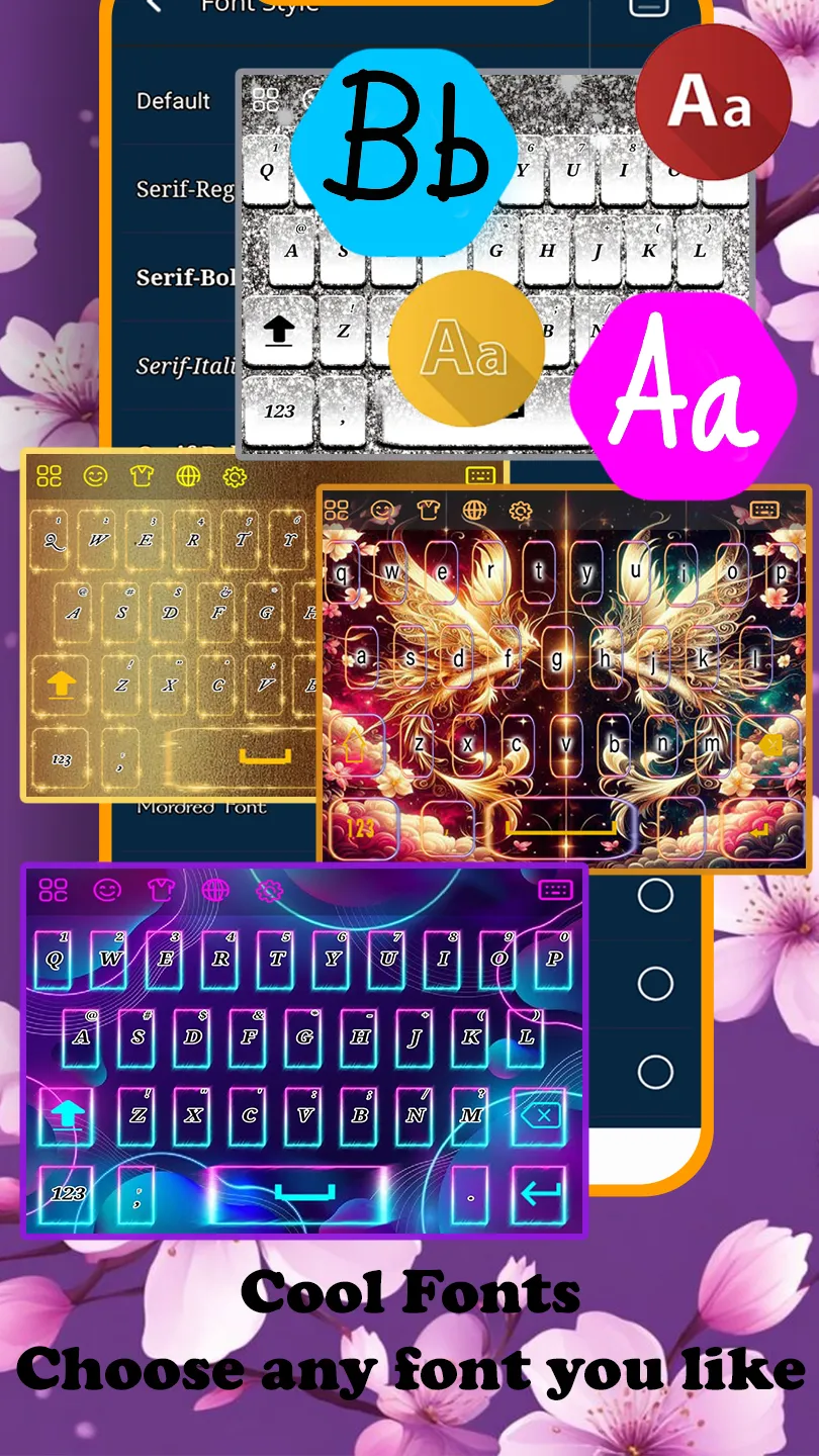 Sakura Butterfly Keyboard | Indus Appstore | Screenshot