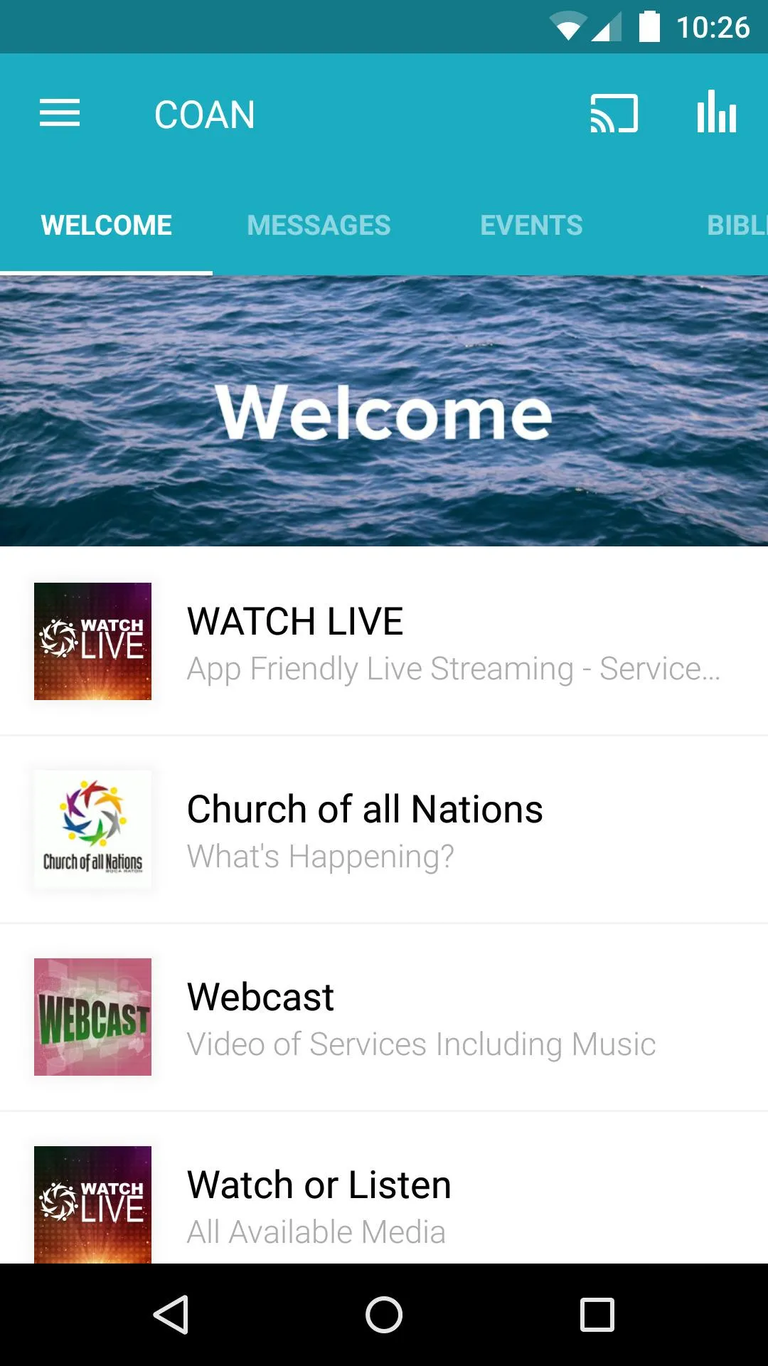 CHURCH OF ALL NATIONS | Indus Appstore | Screenshot