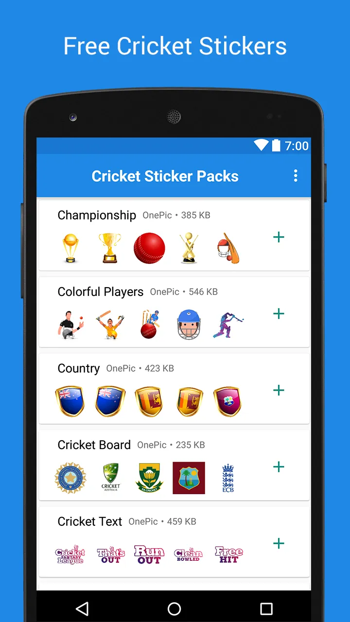 Cricket Sticker Packs | Indus Appstore | Screenshot