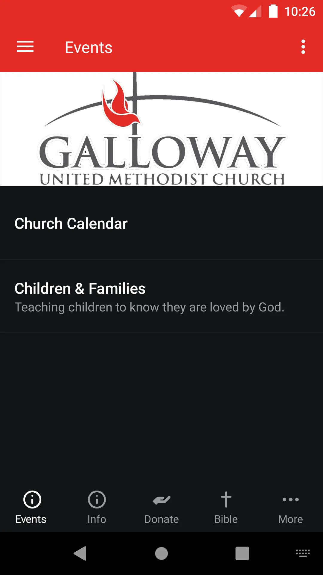 Galloway UMC | Indus Appstore | Screenshot