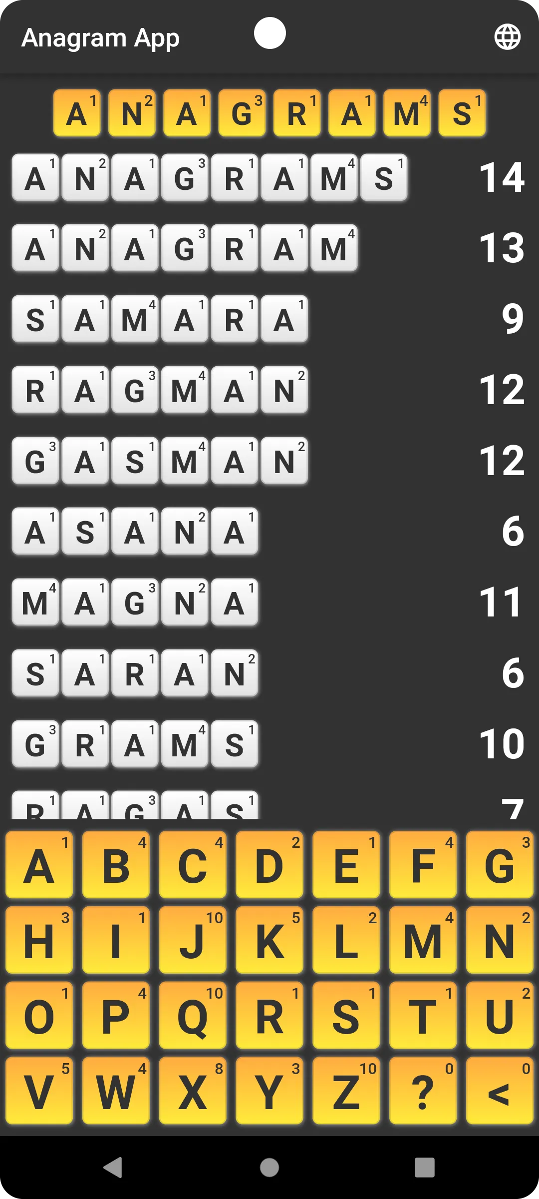 Anagrams and Dictionary | Indus Appstore | Screenshot