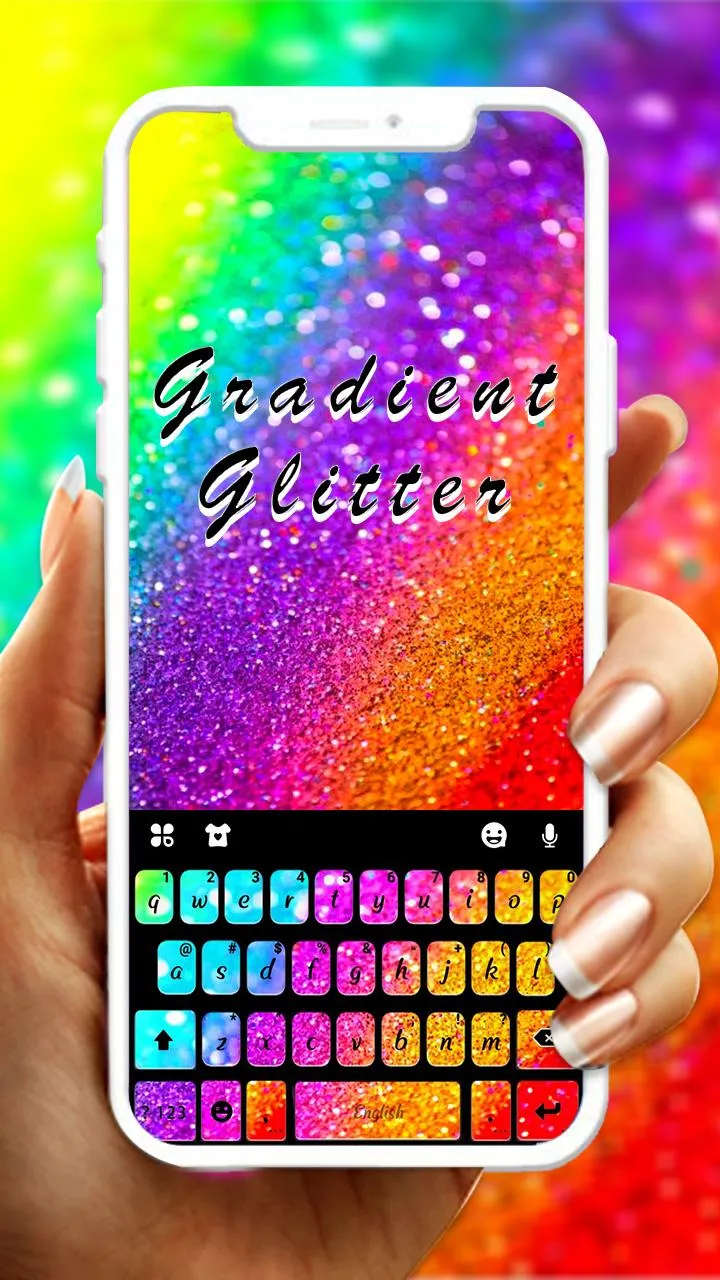 Glitter Rainbow Theme | Indus Appstore | Screenshot