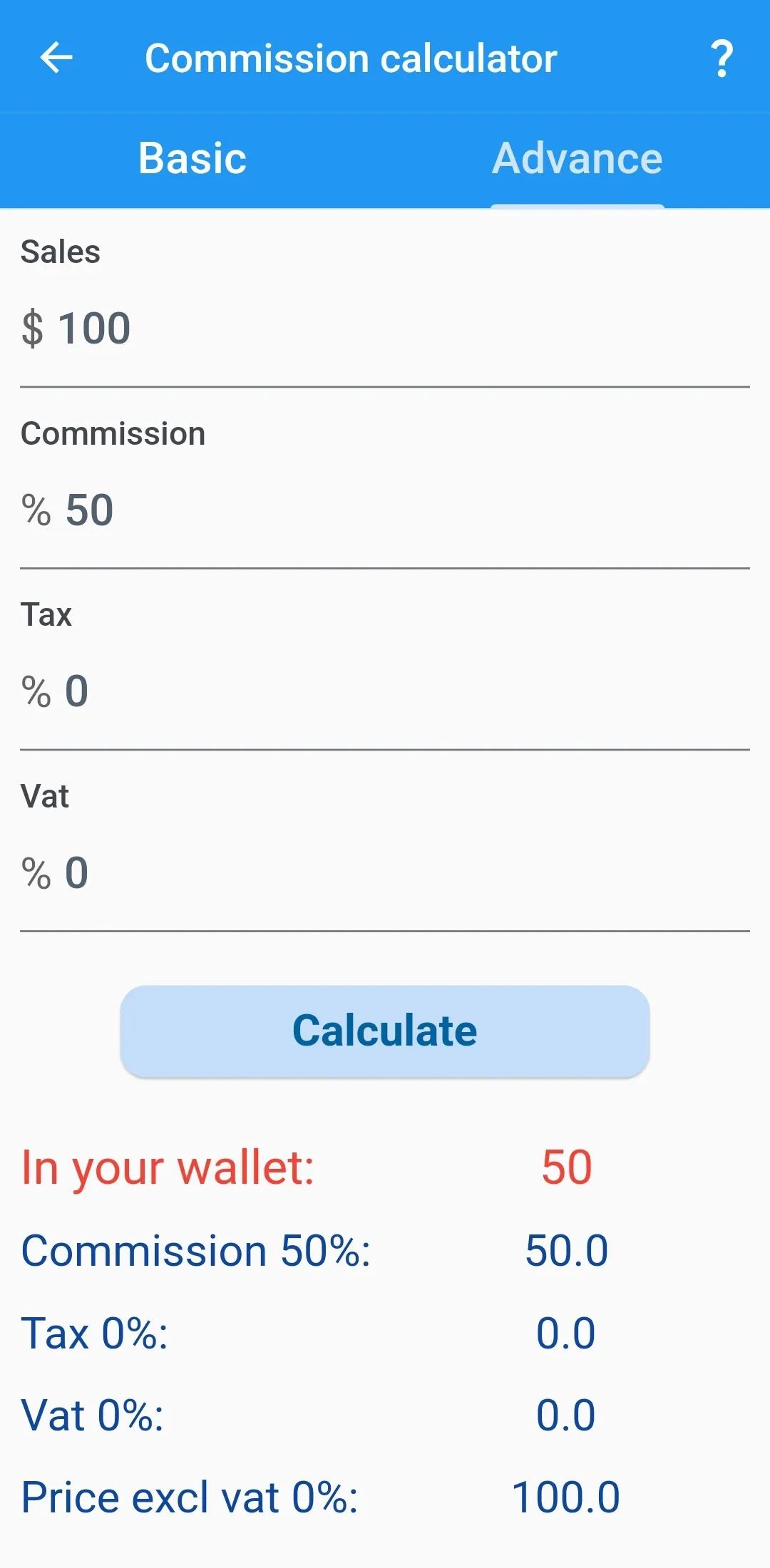 Commission Calculator | Indus Appstore | Screenshot