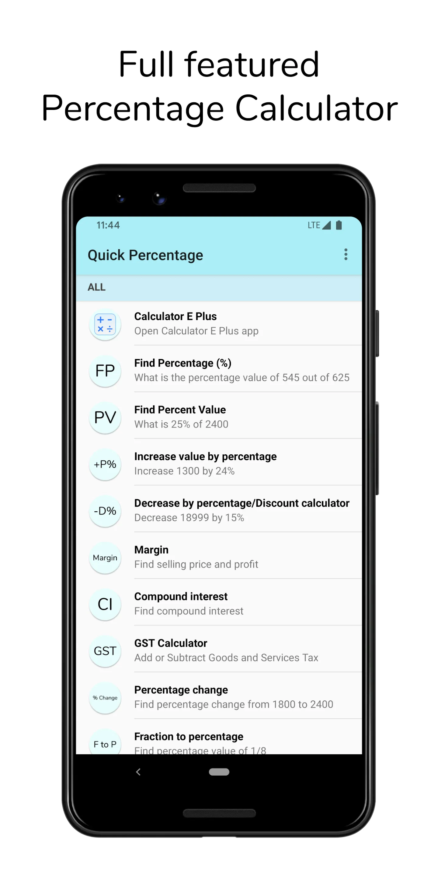 Quick Percentage Calculator | Indus Appstore | Screenshot