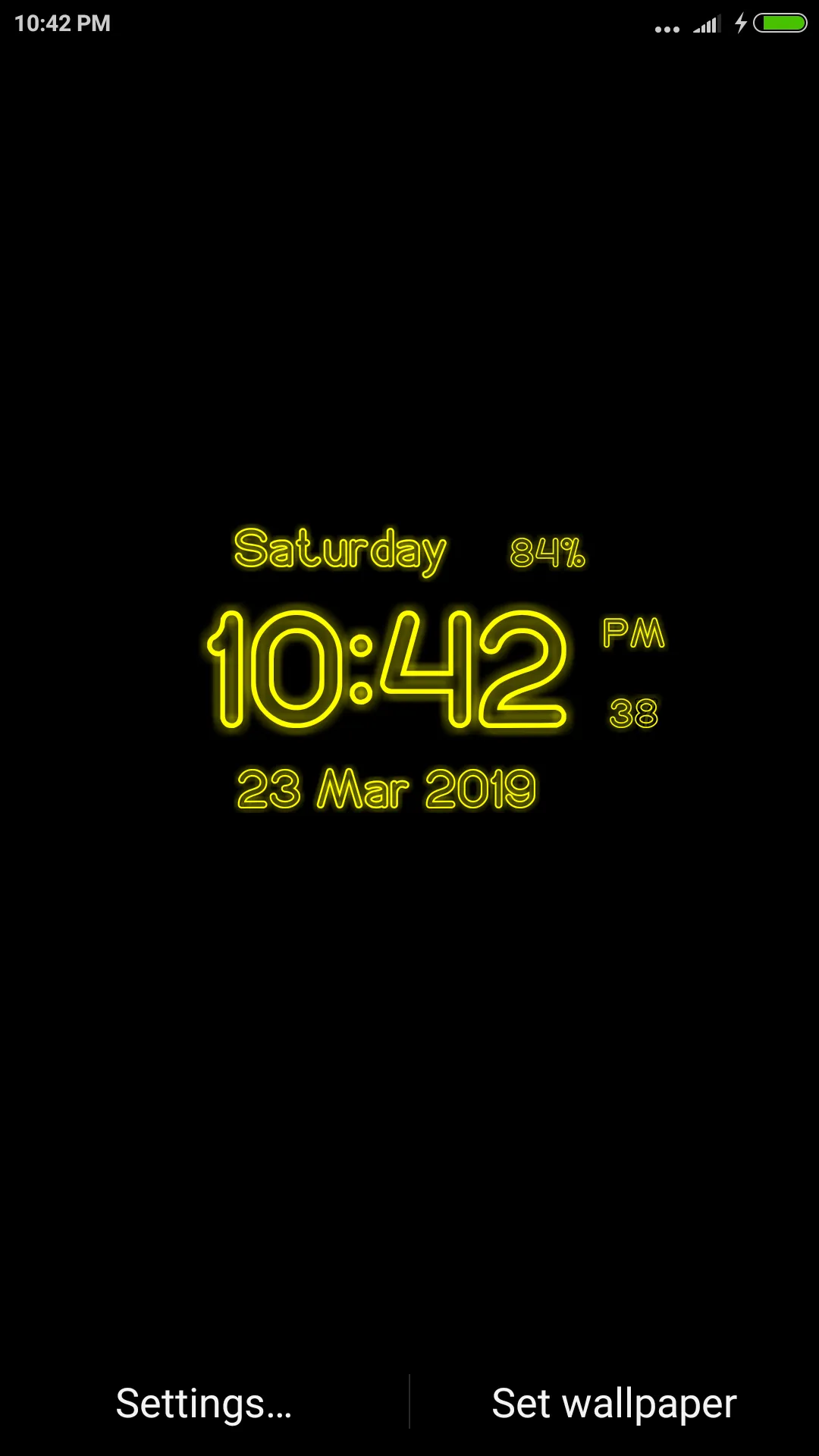 Neon Digital Clock Live WP | Indus Appstore | Screenshot