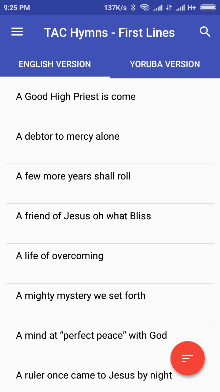 TAC Hymns | Indus Appstore | Screenshot