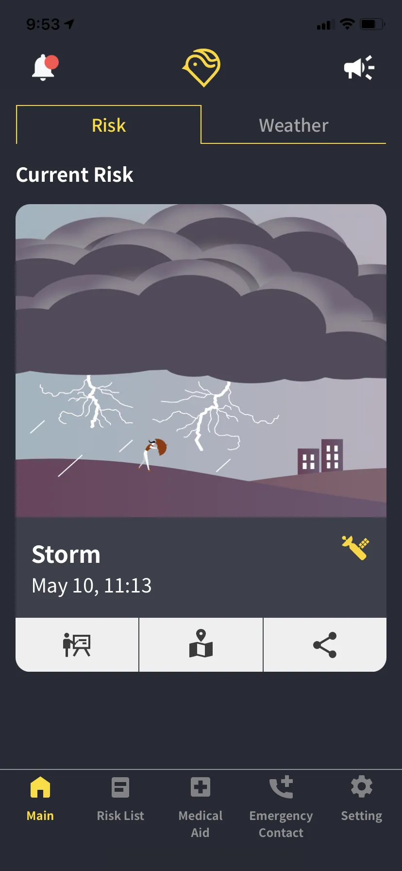 Rainbird - climate risk alarm | Indus Appstore | Screenshot