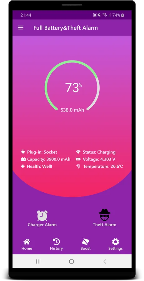 Full Battery Alarm Theft Alarm | Indus Appstore | Screenshot