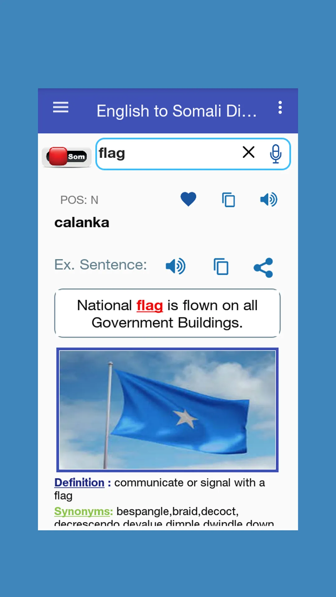 English to Somali Dictionary | Indus Appstore | Screenshot