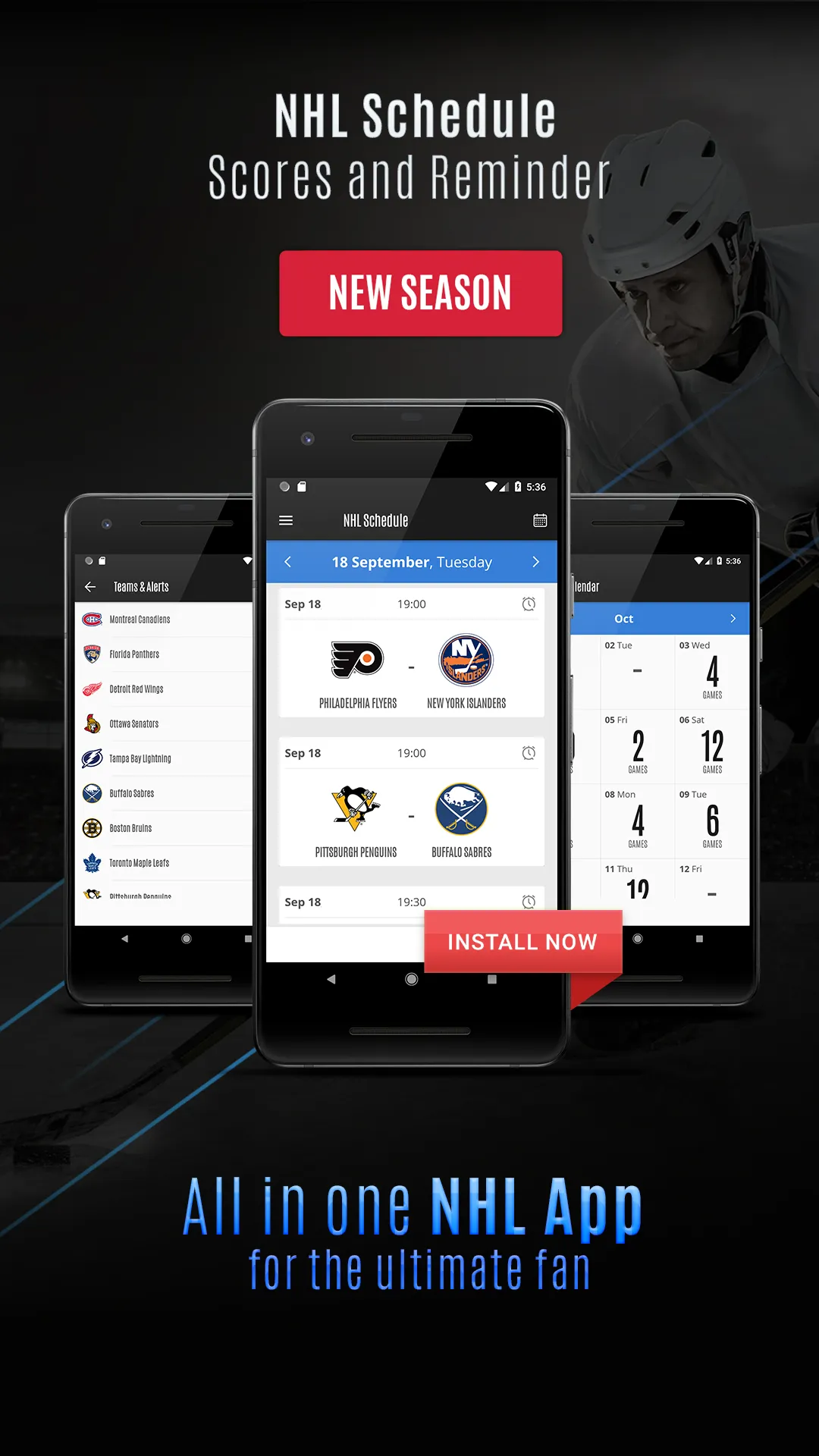 24/25 NHL Schedule & Reminder | Indus Appstore | Screenshot