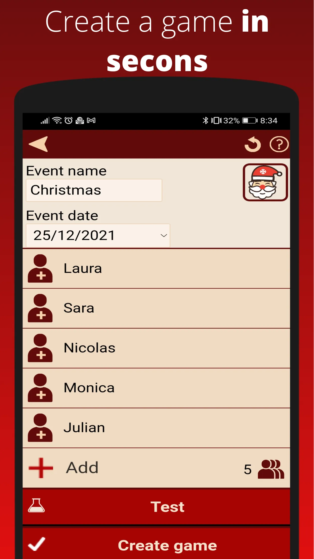 Dedoman secret santa | Indus Appstore | Screenshot