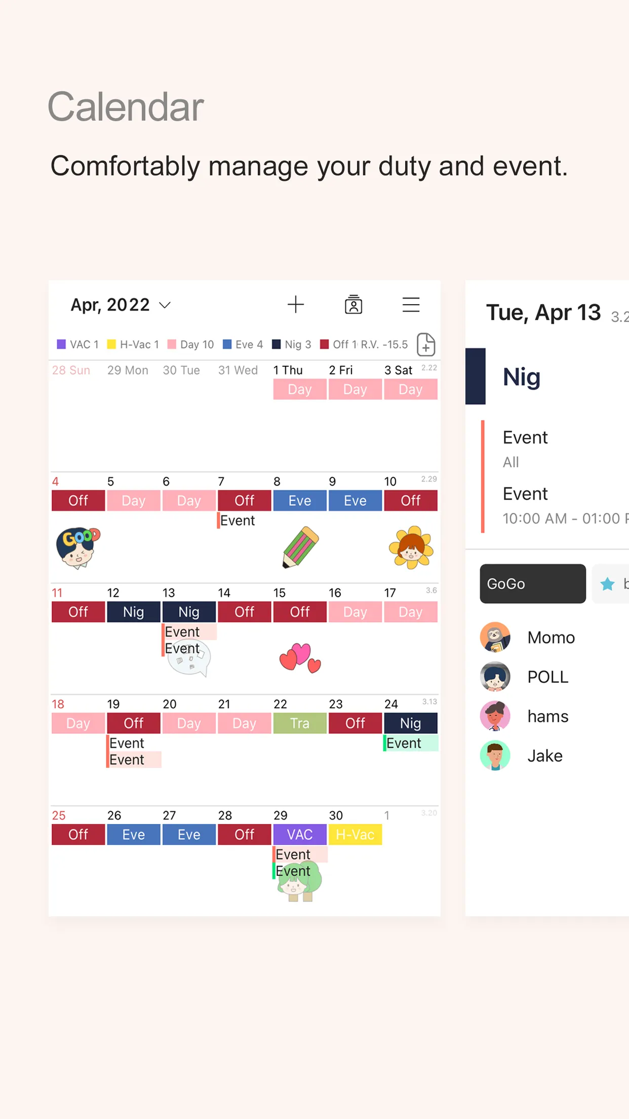 MYDUTY - Nurse Calendar | Indus Appstore | Screenshot