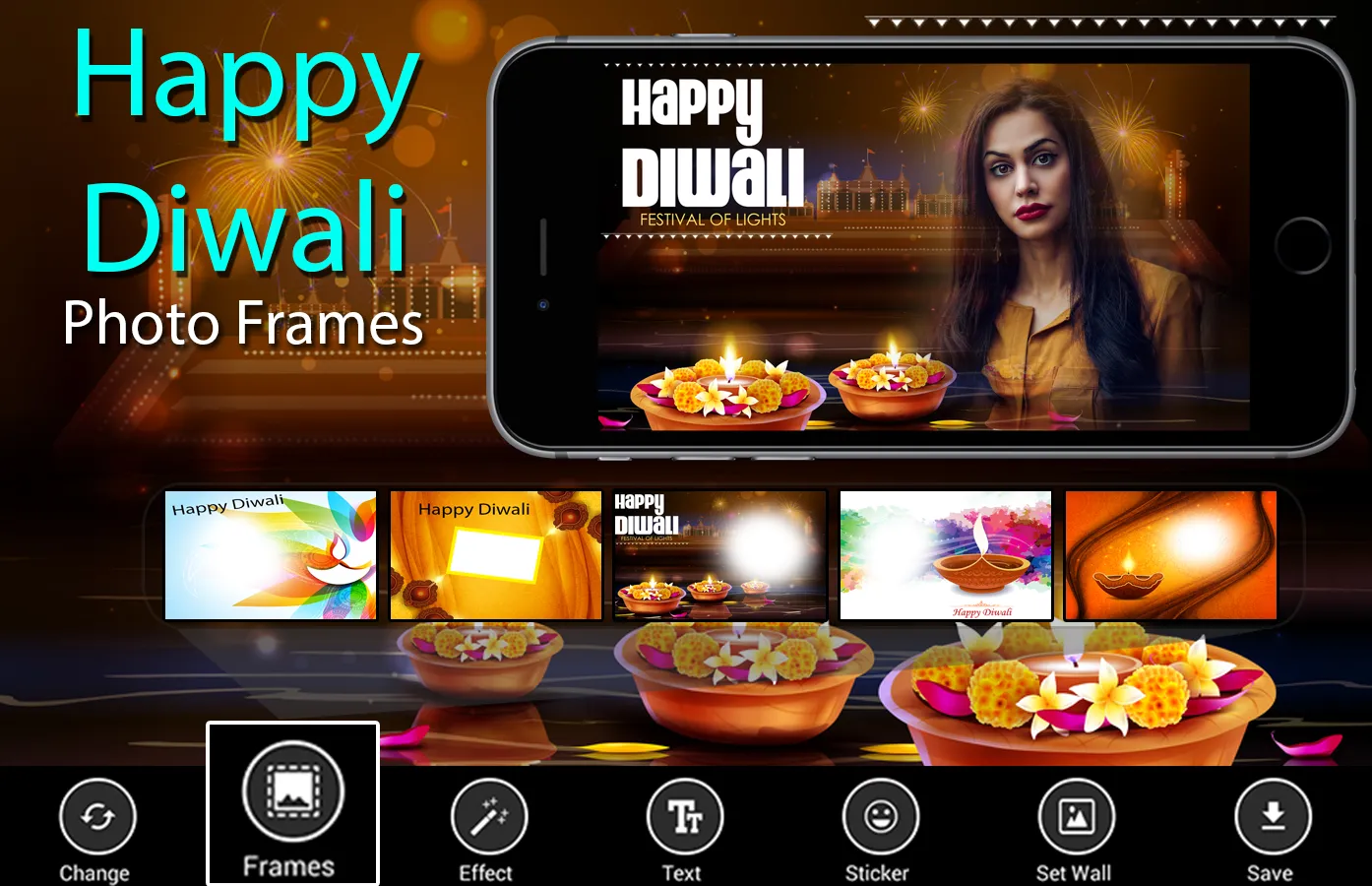 Happy Diwali Photo Frames - ne | Indus Appstore | Screenshot