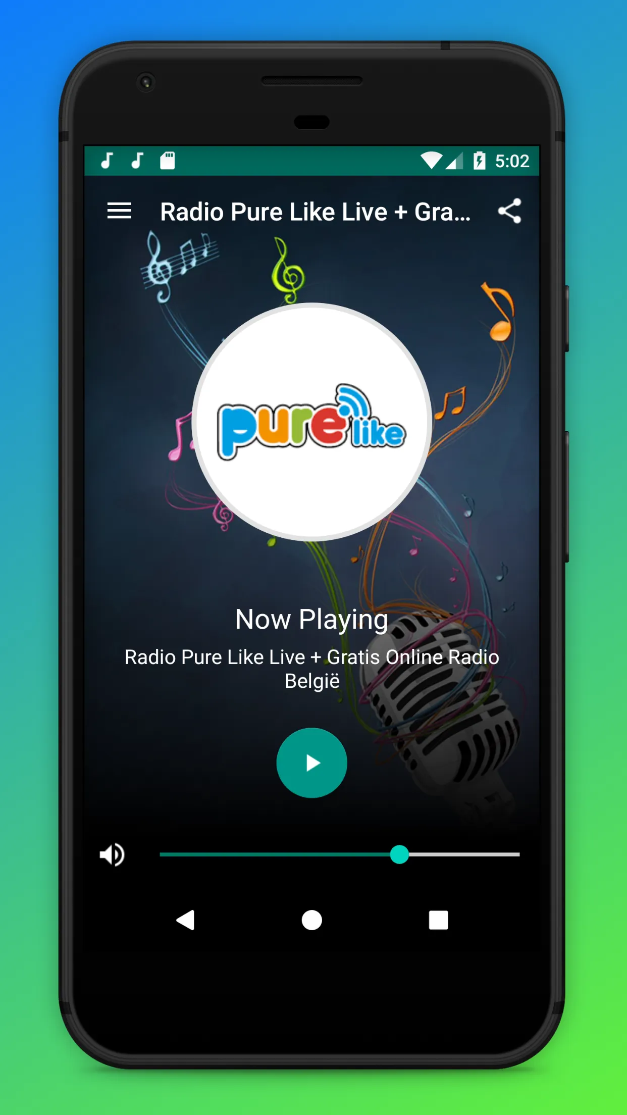 Pure FM Radio Like App België | Indus Appstore | Screenshot