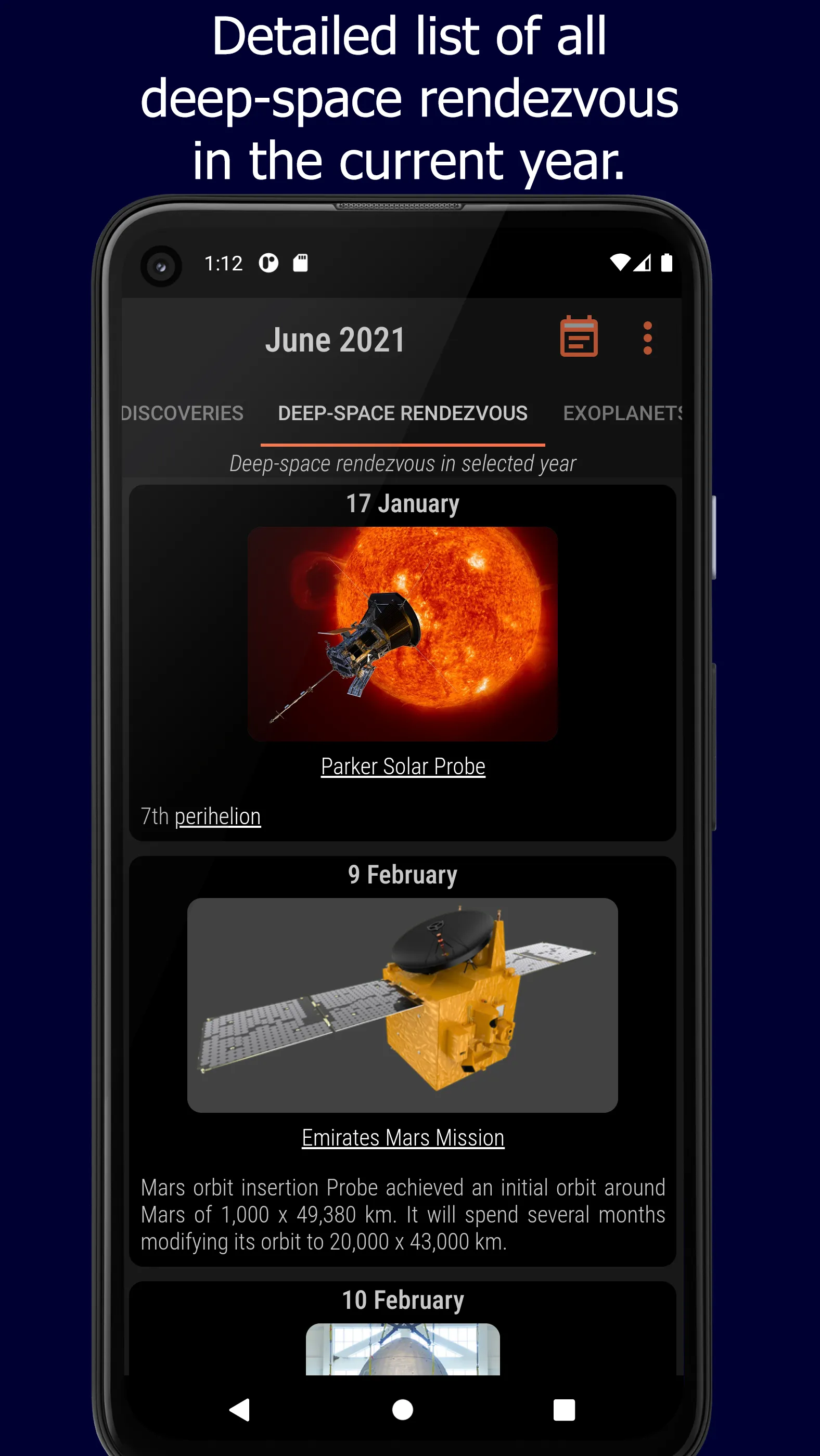 Space Oddity: cosmic calendar | Indus Appstore | Screenshot