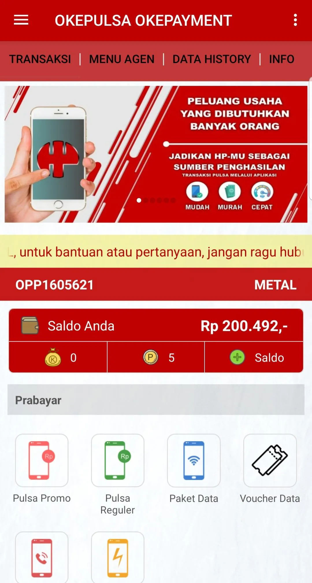 OKEPULSA | Agen Kuota Pulsa | Indus Appstore | Screenshot