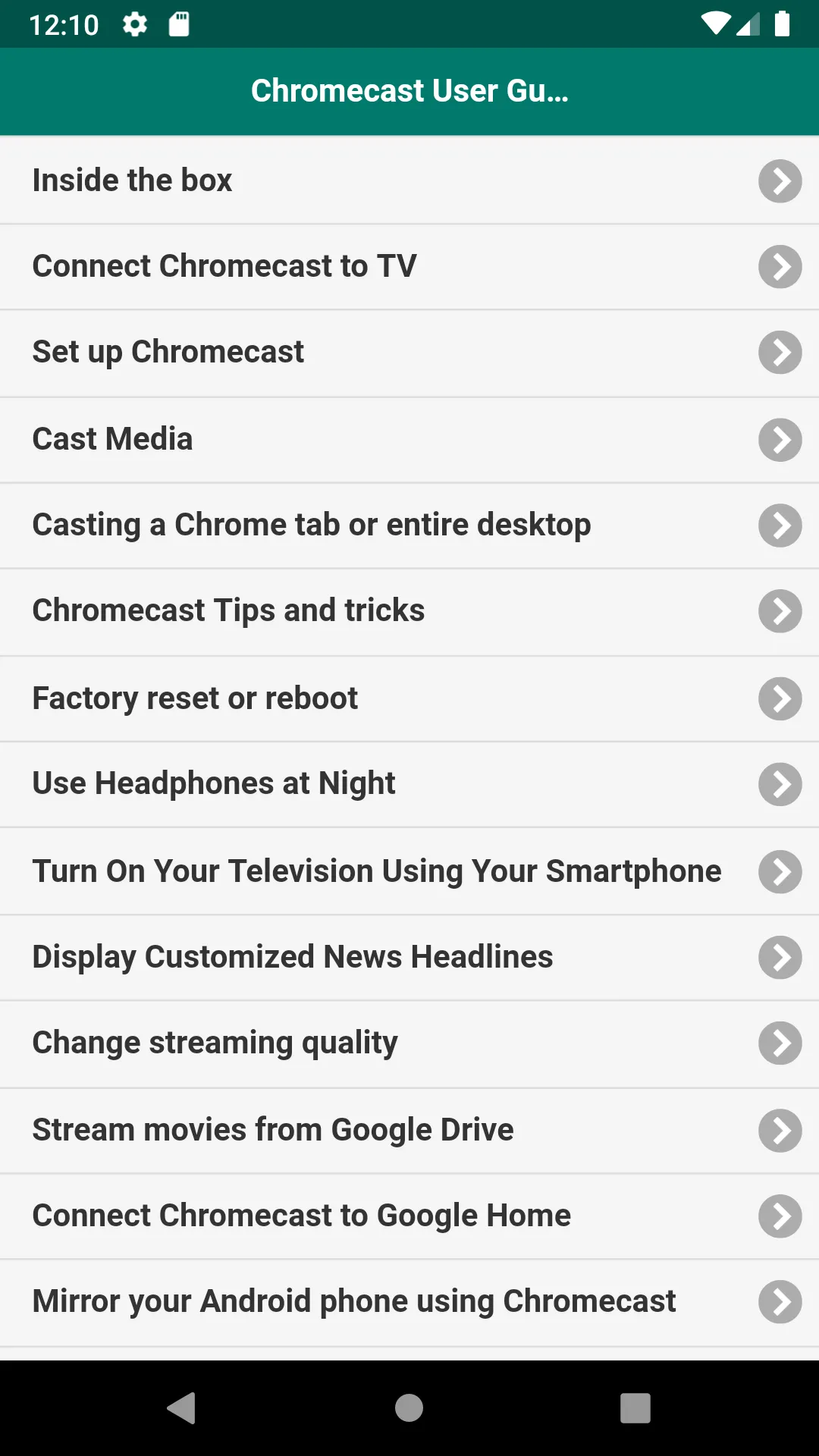 User guide for Chromecast | Indus Appstore | Screenshot