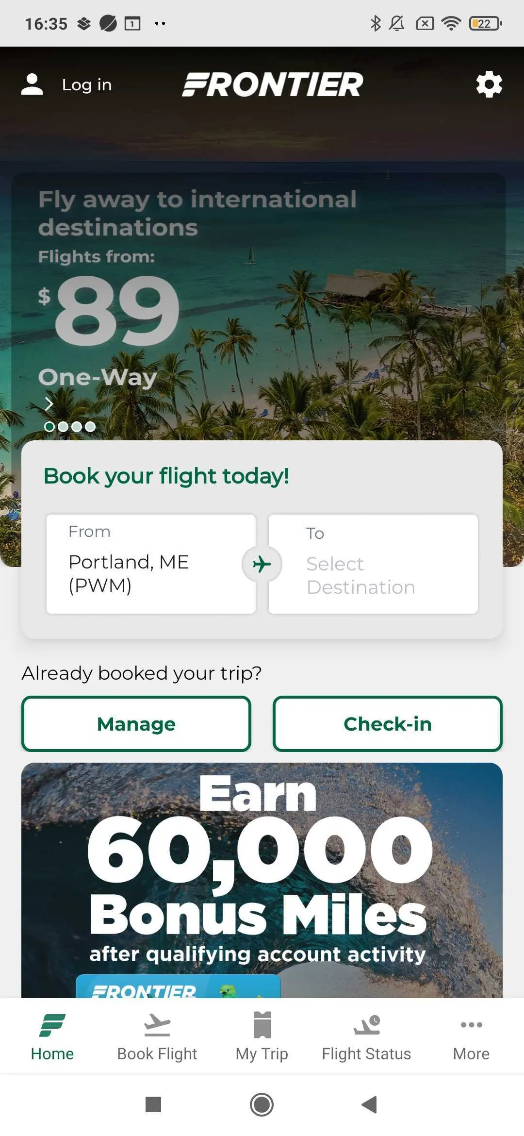 Frontier Airlines | Indus Appstore | Screenshot