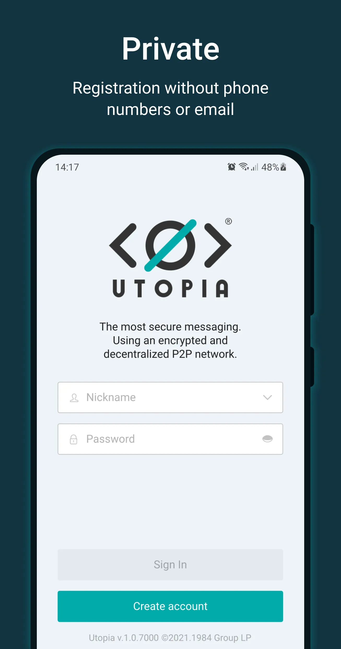 Utopia — Private Messenger | Indus Appstore | Screenshot
