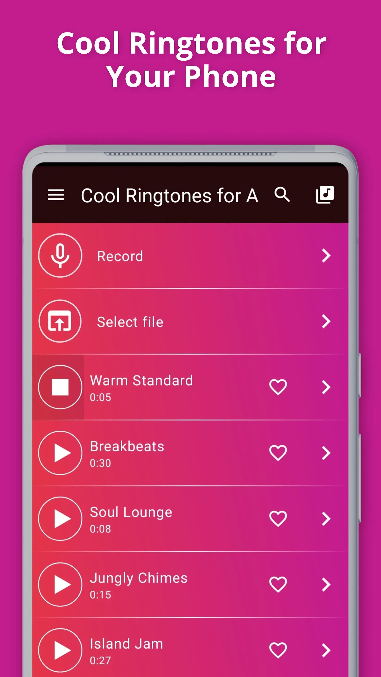 Cool Ringtones for Your Phone | Indus Appstore | Screenshot