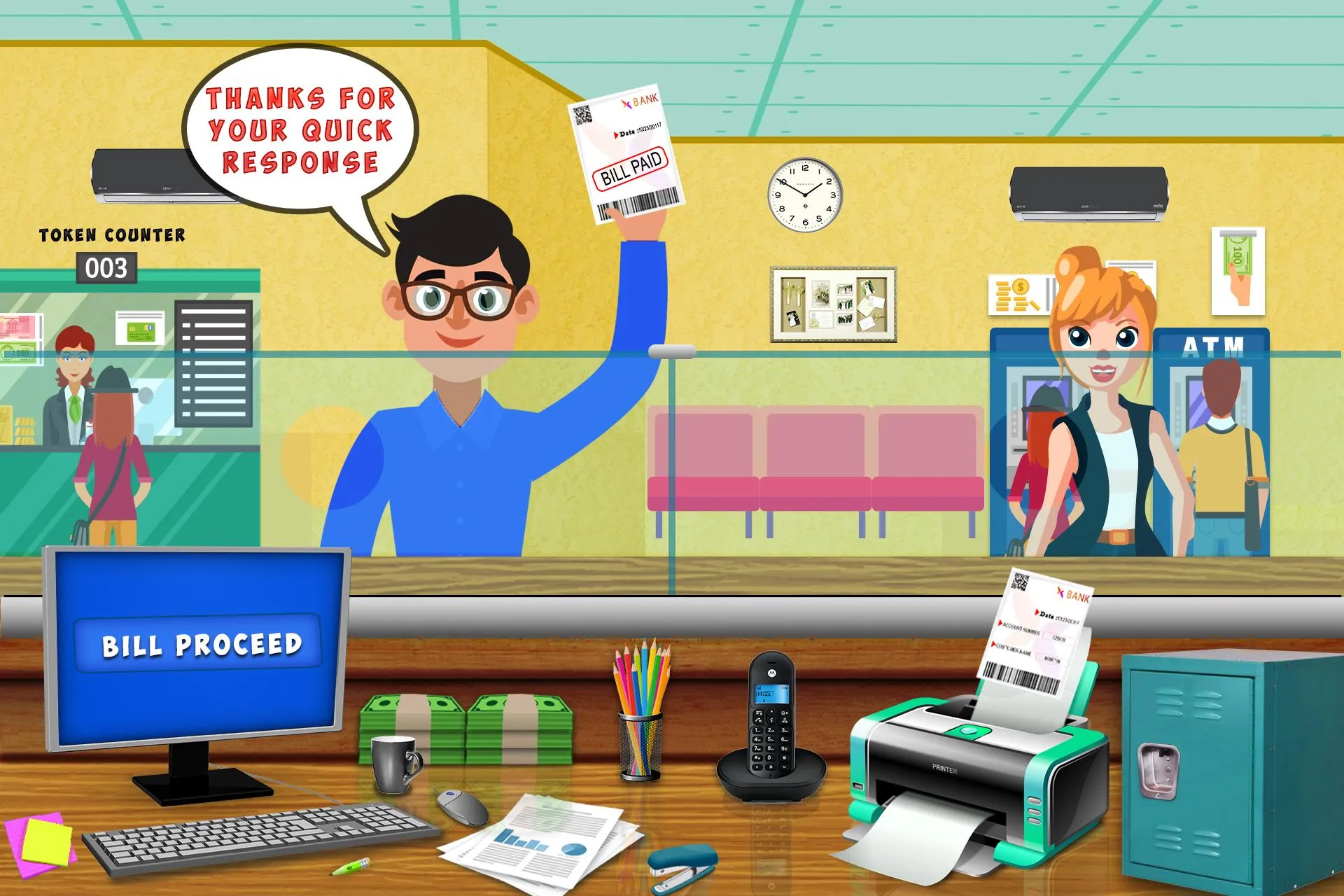 Bank Manager Cashier Game Sim | Indus Appstore | Screenshot