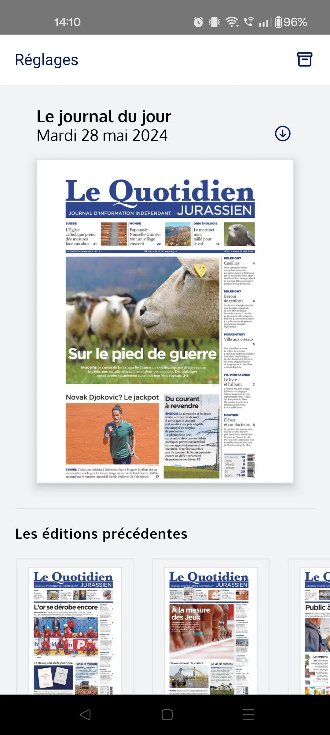 Le Quotidien Jurassien | Indus Appstore | Screenshot