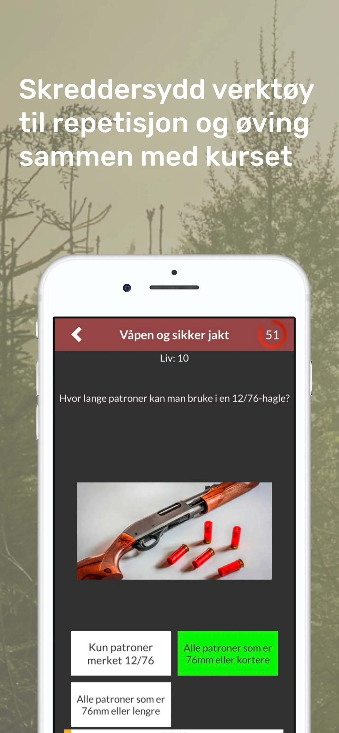 Jegerprøvetentamen (JaktQuiz) | Indus Appstore | Screenshot