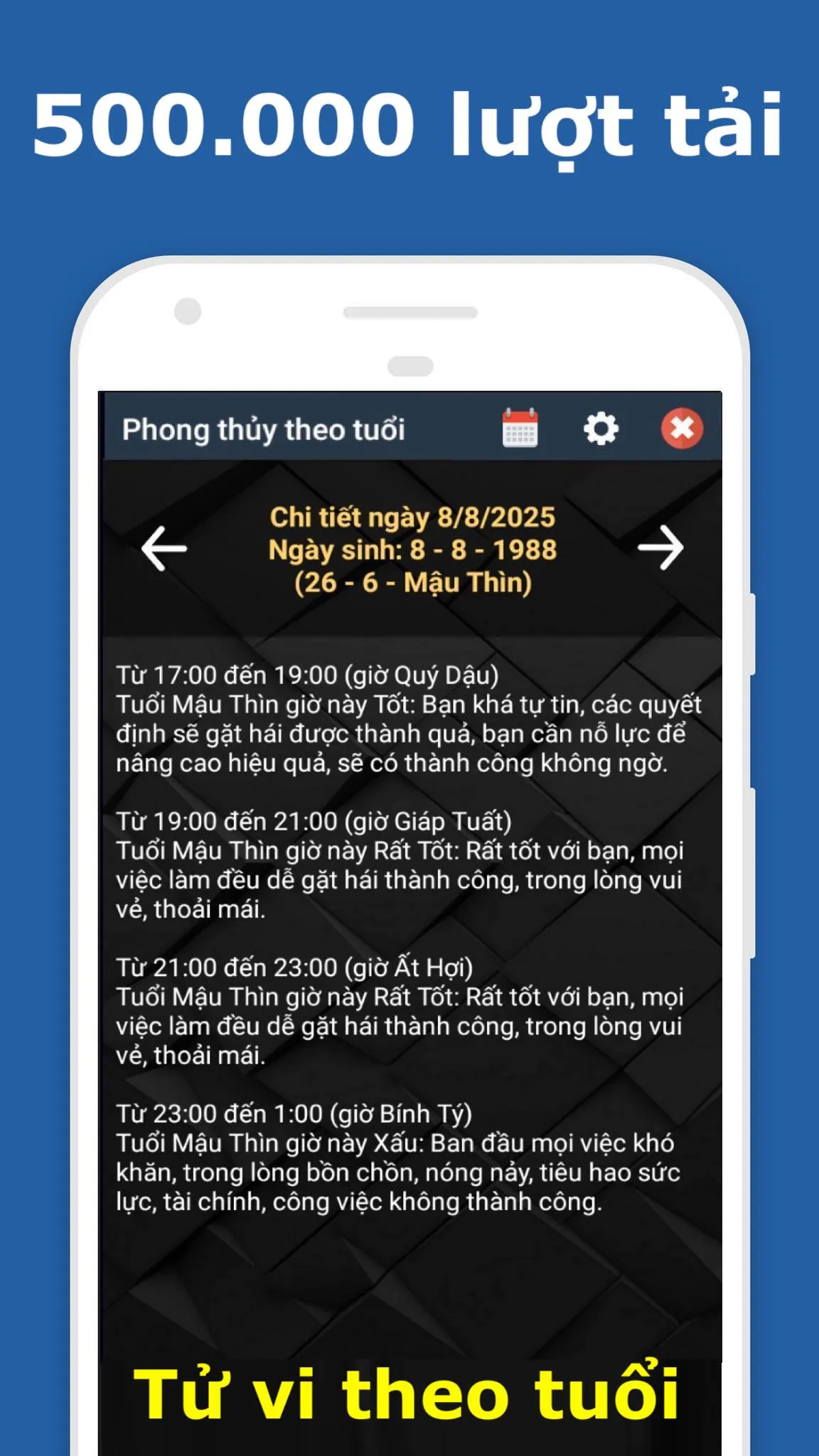 Xem Tử Vi Hàng Ngày Theo Tuổi | Indus Appstore | Screenshot