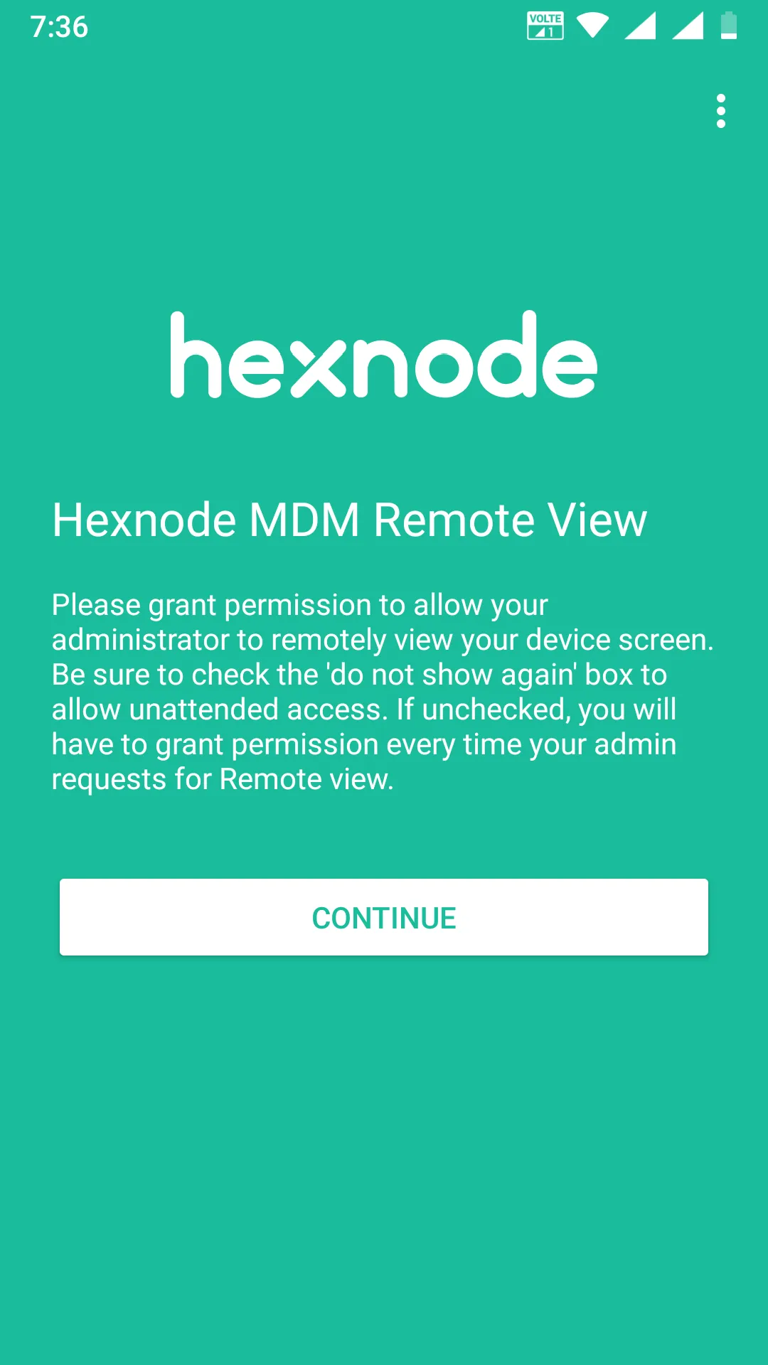 Hexnode MDM Remote View | Indus Appstore | Screenshot